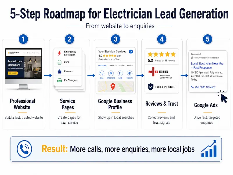 5-step roadmap for electrician lead generation